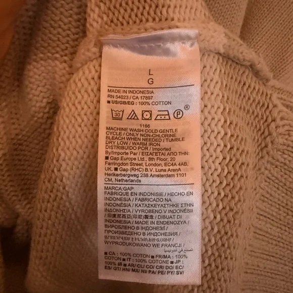 GAP Split Hem Polo Cotton Sweater - Picture 4 of 4